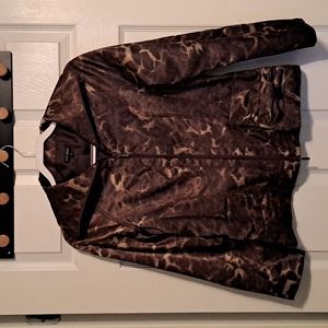 Animal Print Sateen Jacket by 600West - S
